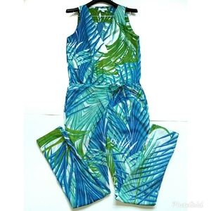 New York & Company Plant Printed One Piece Suit
